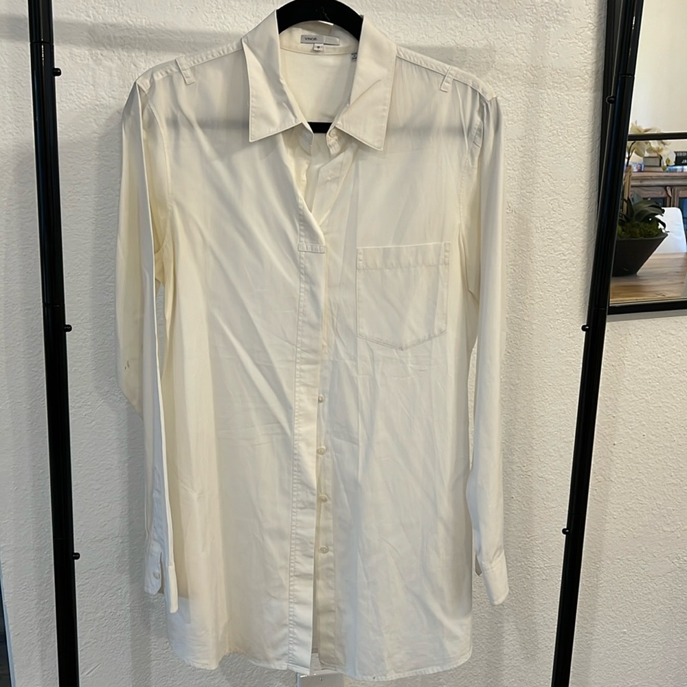 White Button Down Vince Blouse - image 1